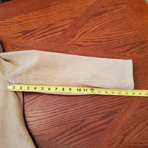 Double D Ranch Yoakum Texas Size M Pale Green Suede Leather Jacket with Studs - Picture 14 of 16